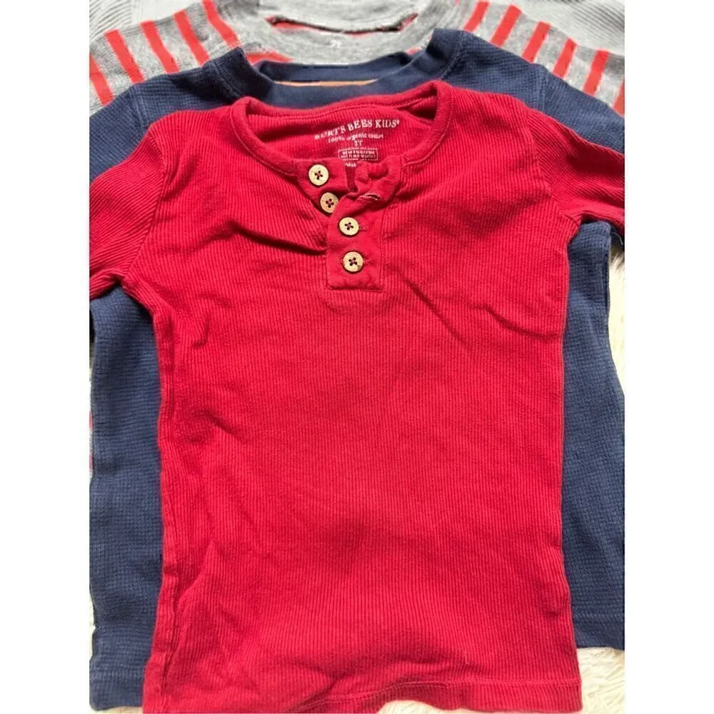 6 piece Boys Size 2T/24 month toddler long sleeve shirts and thermal bundle by C